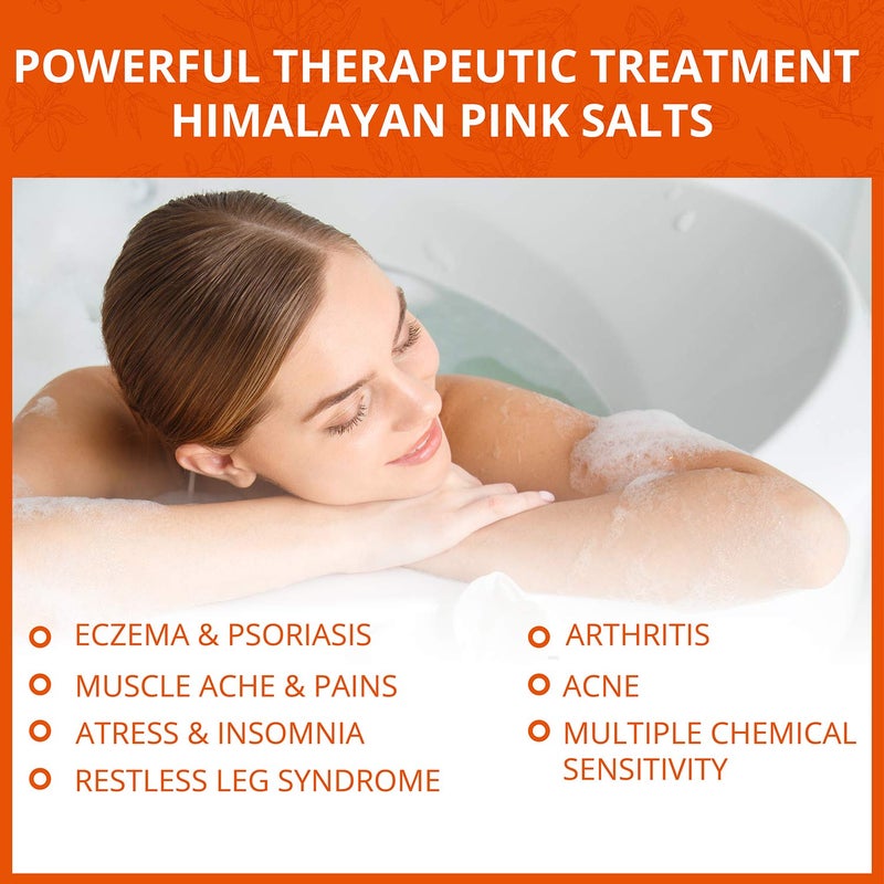 Natural Solution محلول طبيعي من ملح الهيمالايا الوردي لنقع الجسم، جرة من الفلين مليئة ببلورات مشبعة بزيوت المارولا، الأفضل للاسترخاء العضلي، نقع القدمين - 21.2 أونصة - Image 3